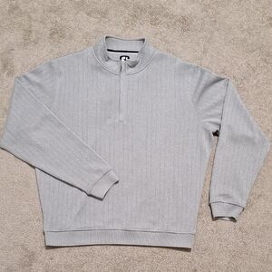 Gray Half-Zip Men's Sweater